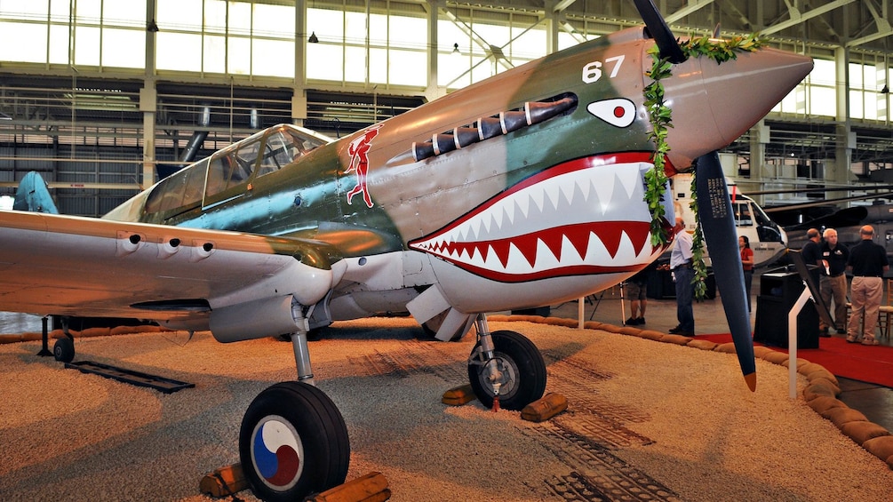 World War 2 P52 Mustang on display at the Pacific Aviation Museum