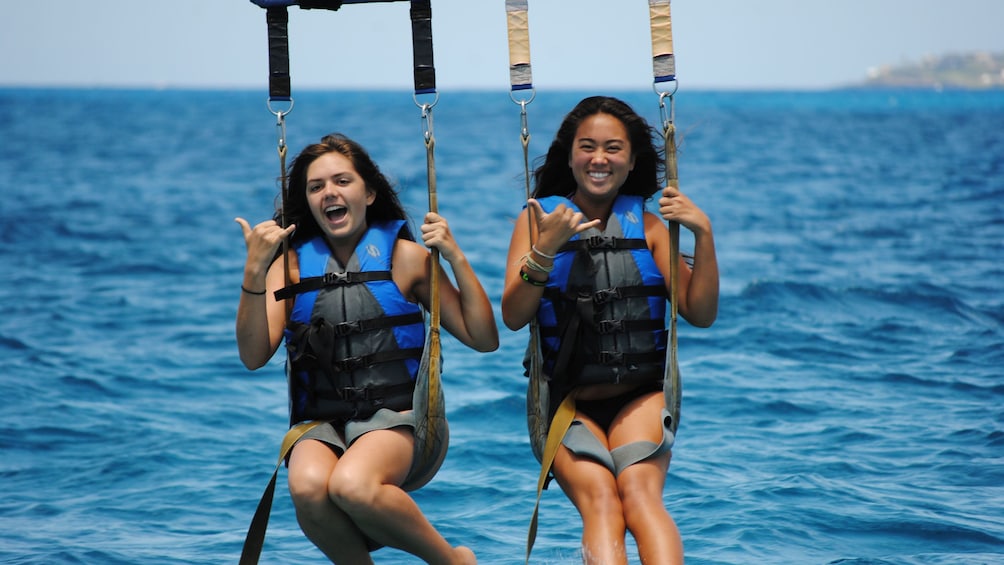 Parasail tandem with a friend at H2O Sports in Maunalua Bay, Oahu