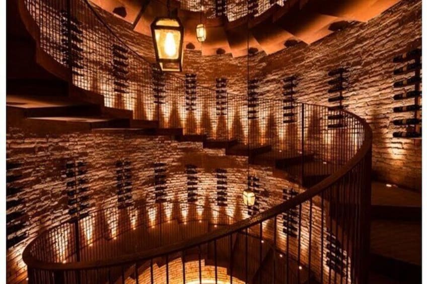 The spiral steps in our Exclusive Brunello Tour