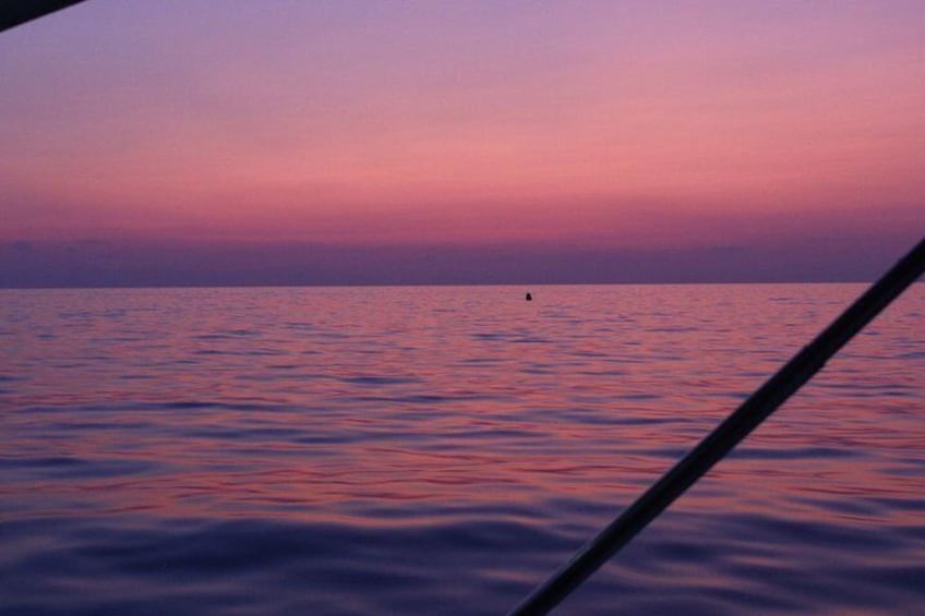 The various shades of Sunset seen from our boat