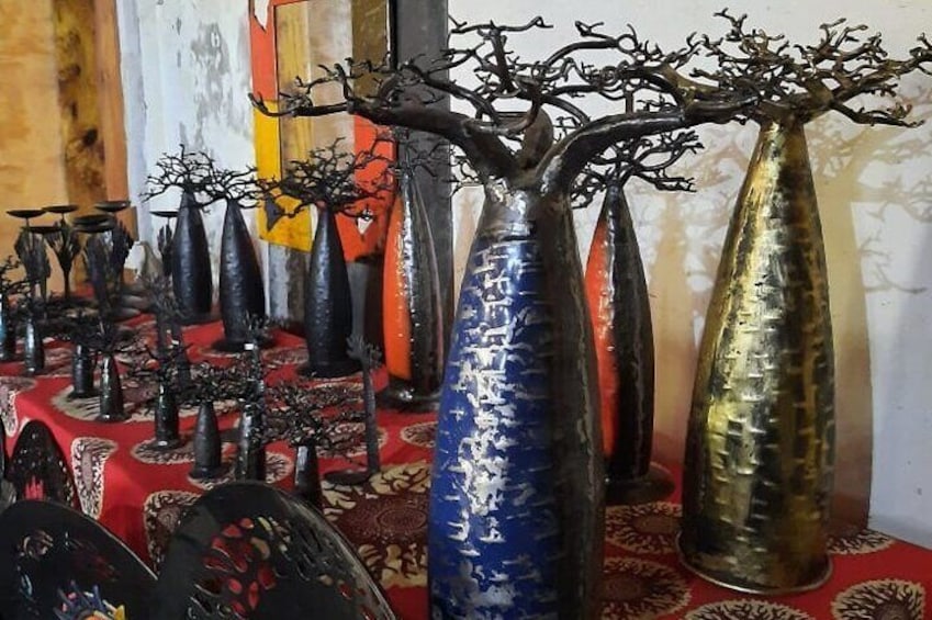Handmade iron baobabs