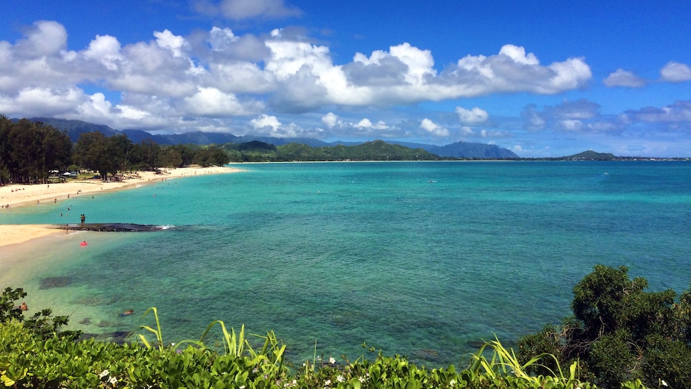 Aerial view of beach in Kauai