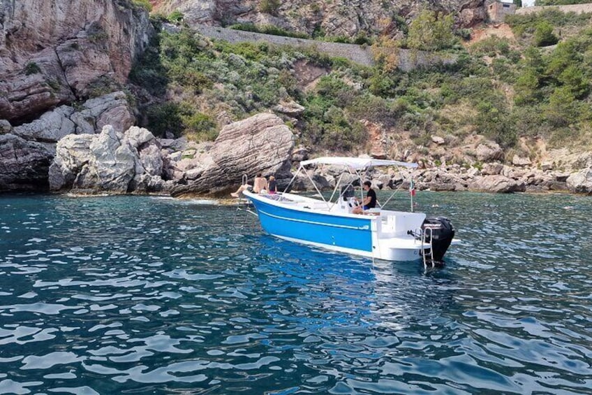 Two hours private boat tour coast of Taormina