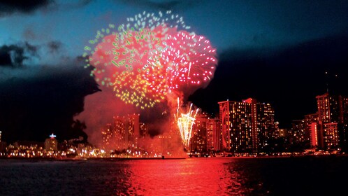 Voile de feux d'artifice Hilton Waikiki