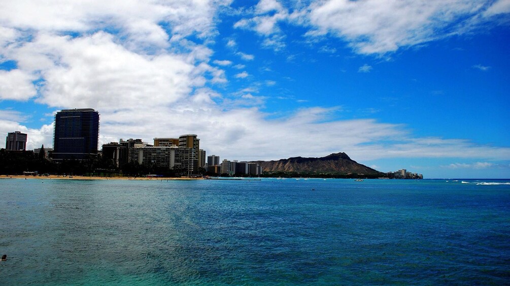 View of coastline in Oahu