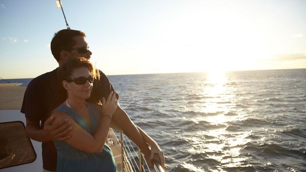 Couple enjoying ocean view