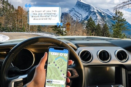 Visite audio sur smartphone entre Lake Louise et Calgary