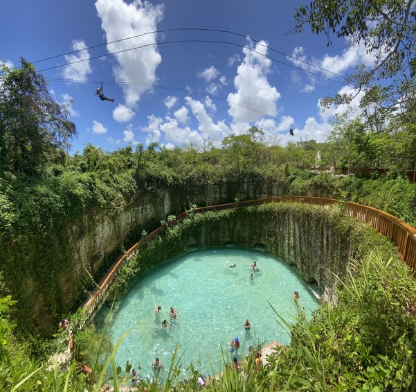 Blue Lagoon Cenote, Jungle River and Waterfall Pool + Dominican Lunch 