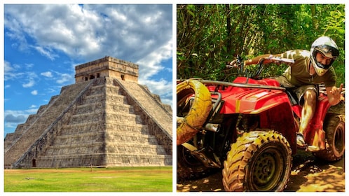 Combo extrême de 2 jours : VTT, tyrolienne, Cenote et Chichén-Itzá