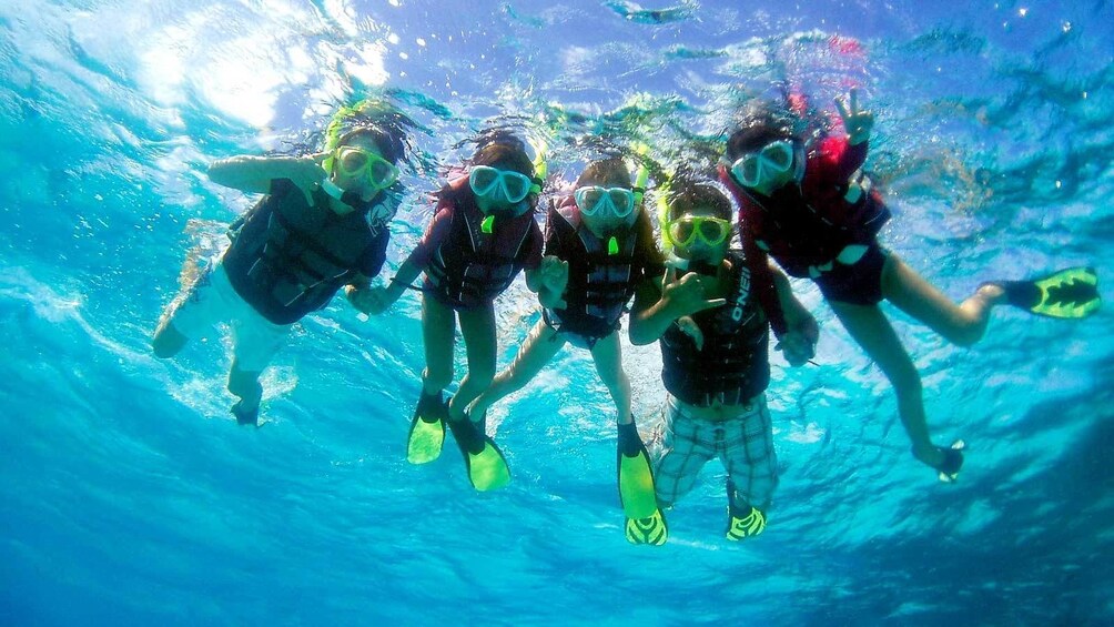 snorkeling in shallow waters in Micronesia