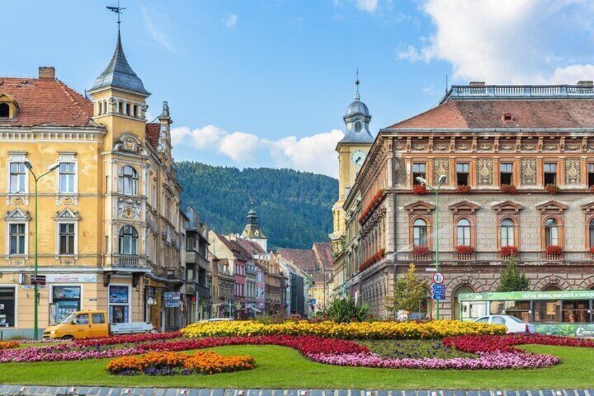 One of the many roundabouts in Brasov