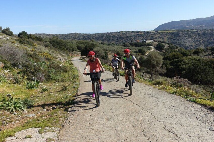 Enjoy the Cretan nture we ride only on back roads withou traffic