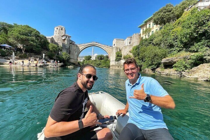 Boat tour. It is offered right below the famous bridge in Mostar.