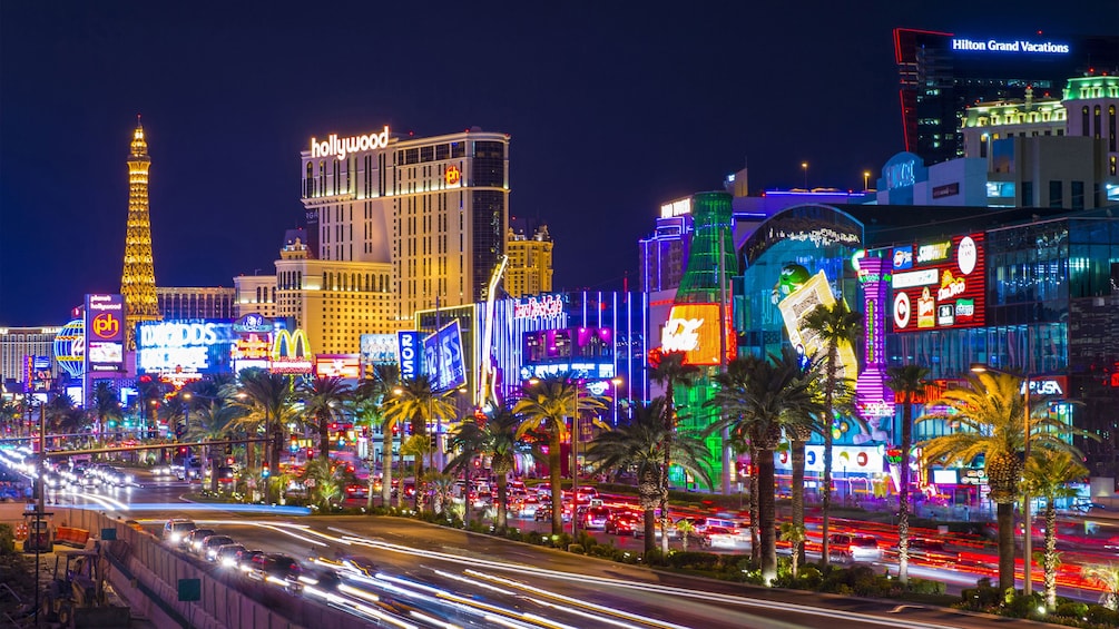 Cityscape of Las Vegas at night
