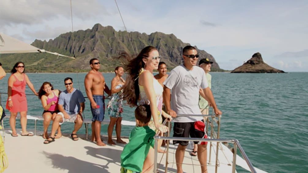 Scenic tour of Kaneohe Bay on a catamaran