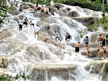 Green Grotto Caves plus Dunn's River Falls Guided Tour with Admission