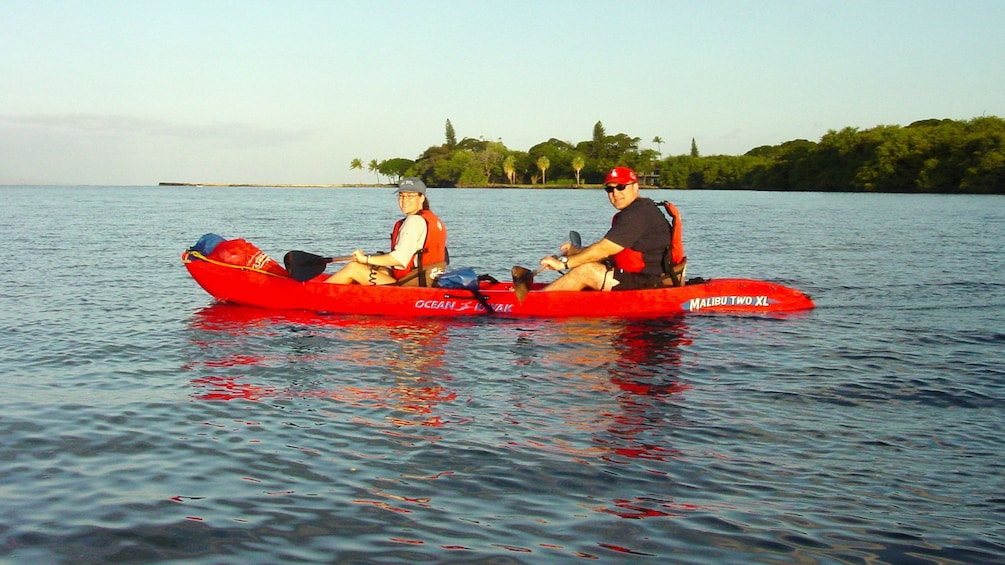 Kayakers on the west shore of Maui 