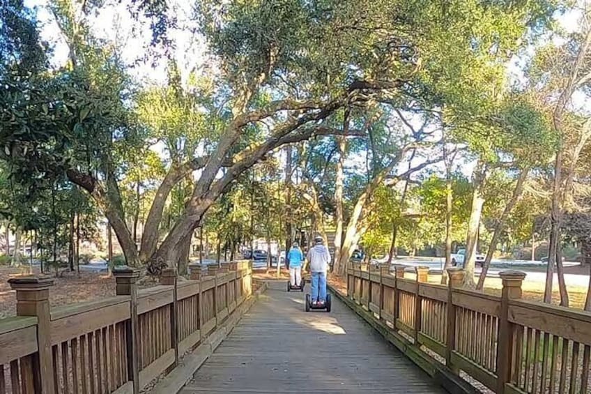 Ease along the bridges and island pathways and see it all up close on your Segway