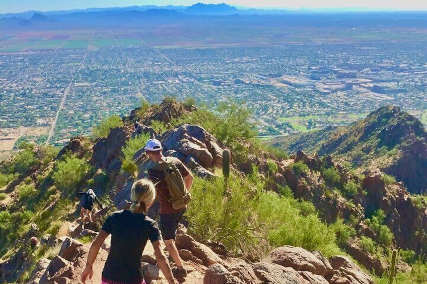 Amazing 360-degree views of the Valley of the Sun and Metro Phoenix await your adventure hiking Camelback Mountain. 
