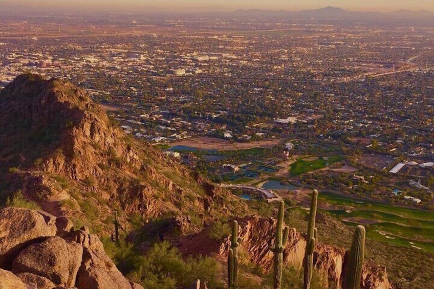 Incredible views looking east towards Scottsdale, Ariz.