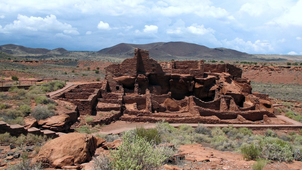Ancient ruins of the Sinagua Indian trading village in Wupatki National Monument