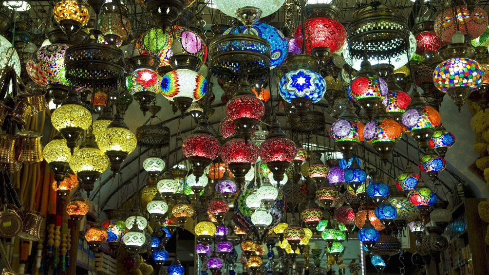 Colorful lanters at the Grand Bazaar in Istanbul