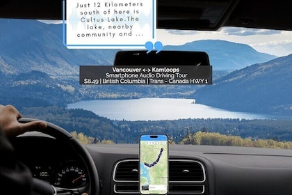 坎盧普斯和溫哥華之間的智能手機音頻駕駛之旅