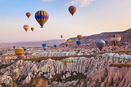 Hot Air Balloon Flight over Cappadocia at Sunrise