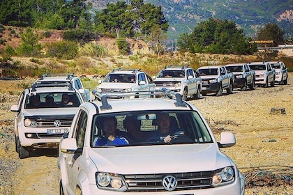 Off-road vehicle tour & rafting experience in the Taurus Mountains from Sid...