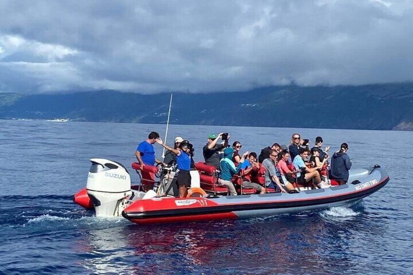 One of our boats outside Pico south coast