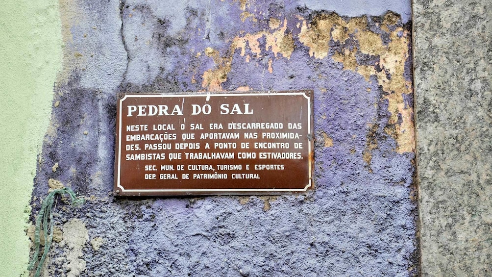 Pedra Do Sal sign 