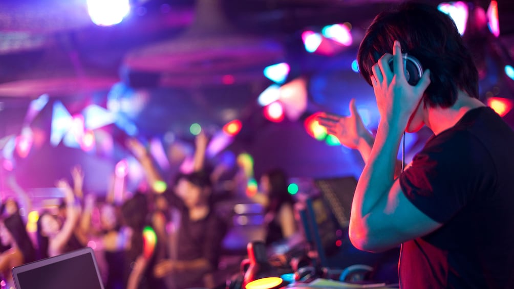 DJ performing at nightclub in Rio de Janeiro