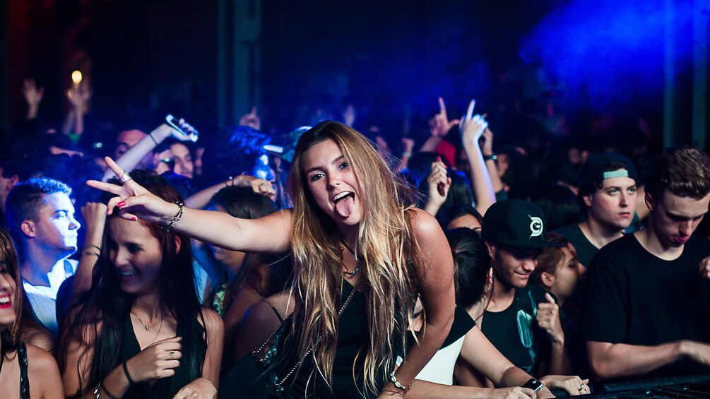 People partying at nightclub in Rio de Janeiro