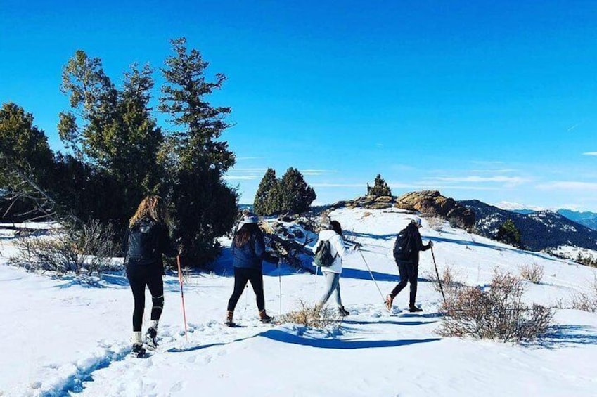 Group winter hike