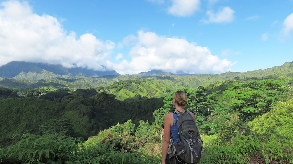 Women enjoying the scenery on the Kuilau Ridge Hike