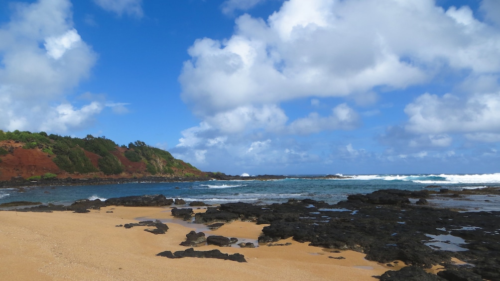 View of beautiful Kauai coastline.