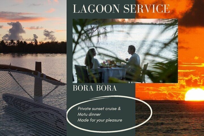 Romantic Private Sunset and Motu Dinner for Two