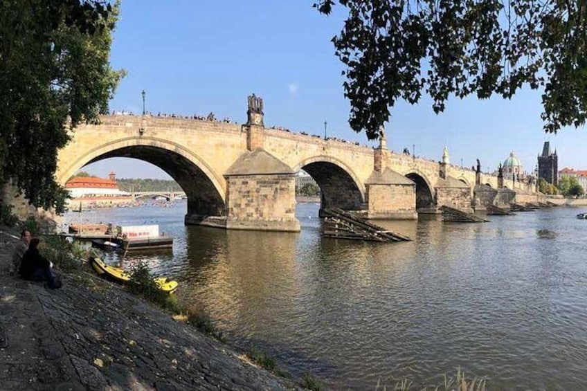 Charles Bridge stop - PrahaBike Tour