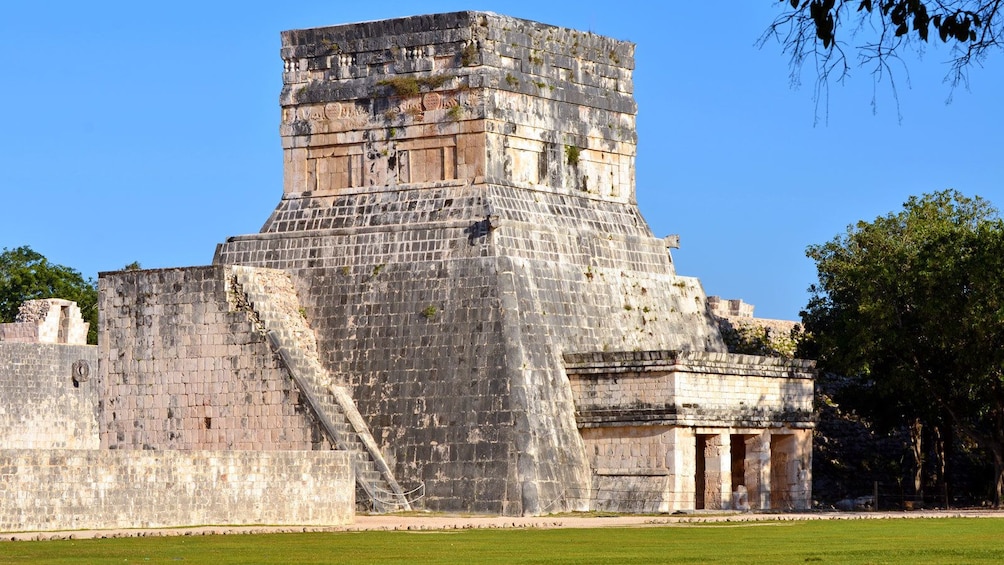 visiting the ancient temple in Chichen Itza