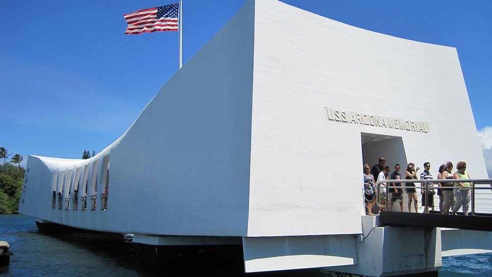 View of USS Arizona memorial on Big Island
