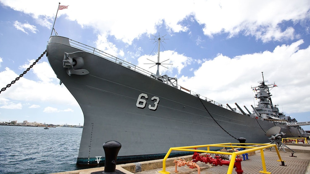 Destroyer used in World War two at Pearl Harbor Museum in Hawaii 