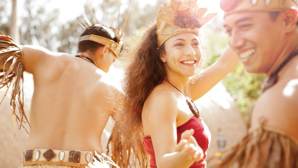 Luau dancers in the sun