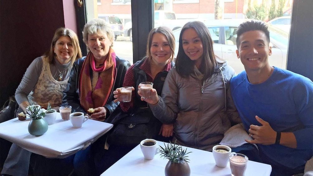 Group enjoying the Artisanal Donut and Specialty Coffee Tour in Portland 
