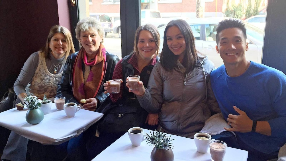 Group enjoying the Artisanal Donut and Specialty Coffee Tour in Portland