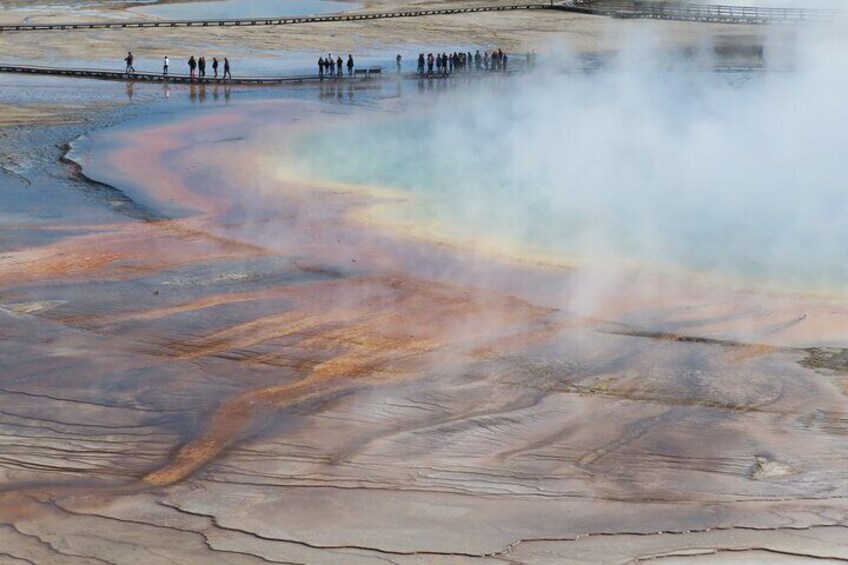 Grand Prismatic Hot Springs, low light.