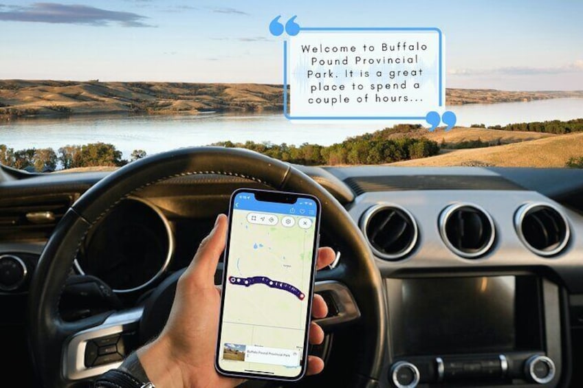 Smartphone Driving Tour between Moose Jaw, Regina and Manitoba
