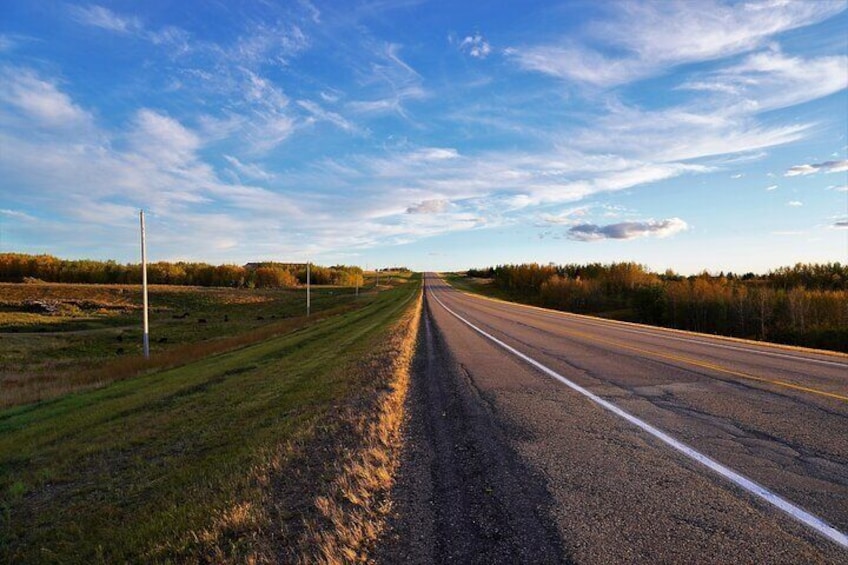 GPS-Guided Driving Tour between Moose Jaw and Alberta