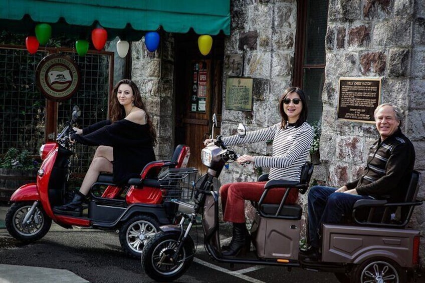 2 hr Guided Electric-Trike Wine/History Tours in Sonoma (2 person min)