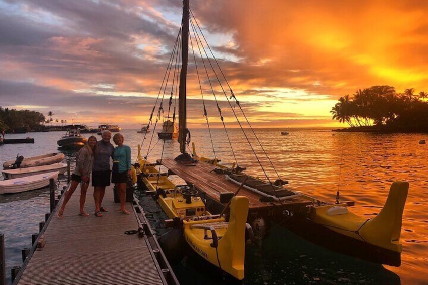 Beautiful sunset views at the meet point for check in.