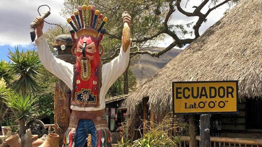 village sign in Quito